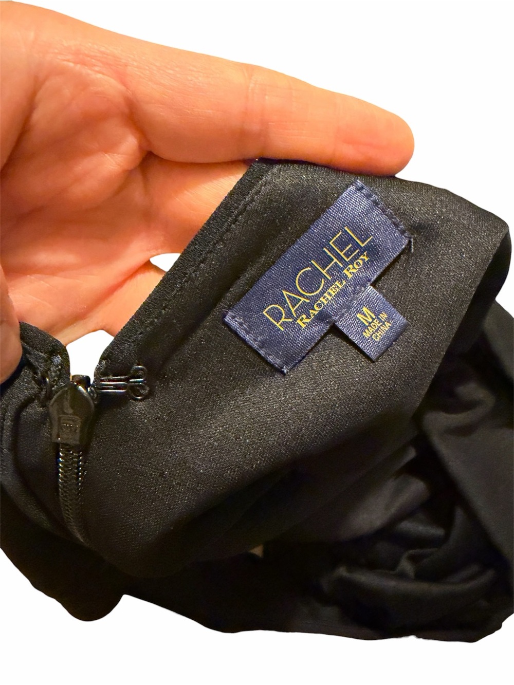 RACHEL Rachel Roy Black Mini Dress with Gold Label - Picture 7 of 7